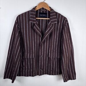 niko and… Brown‎ Striped Button Front Blazer Jacket 3 (Approx. M) 89291400